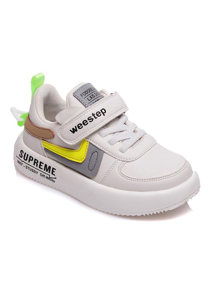 Buty sportowe dla dużego chłopca Weestep Supreme białe