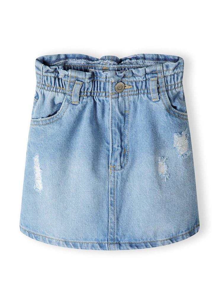 Jeansowa spódniczka jasnoniebieska z przeszyciami dla dziewczynki