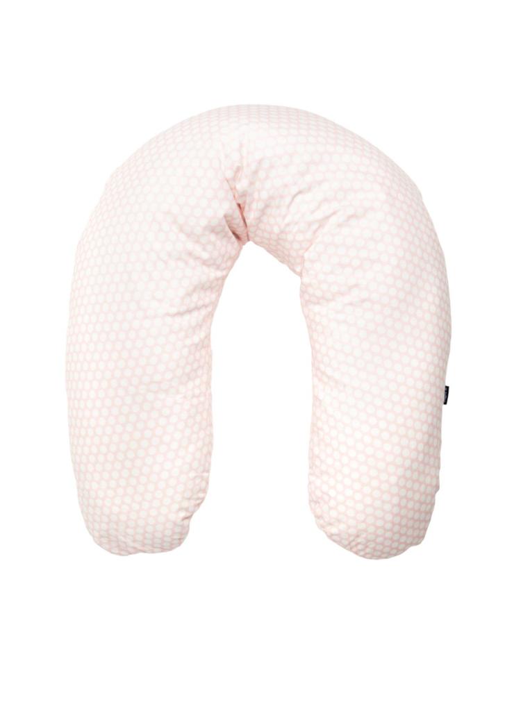 Poduszka do karmienia Comfort Exclusive  grochy różowo-białe 170 cm
