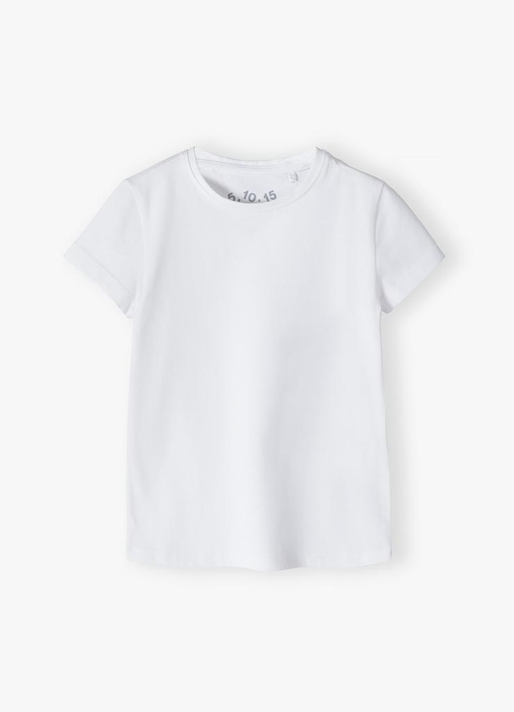 T-shirt dziewczęcy basic biały