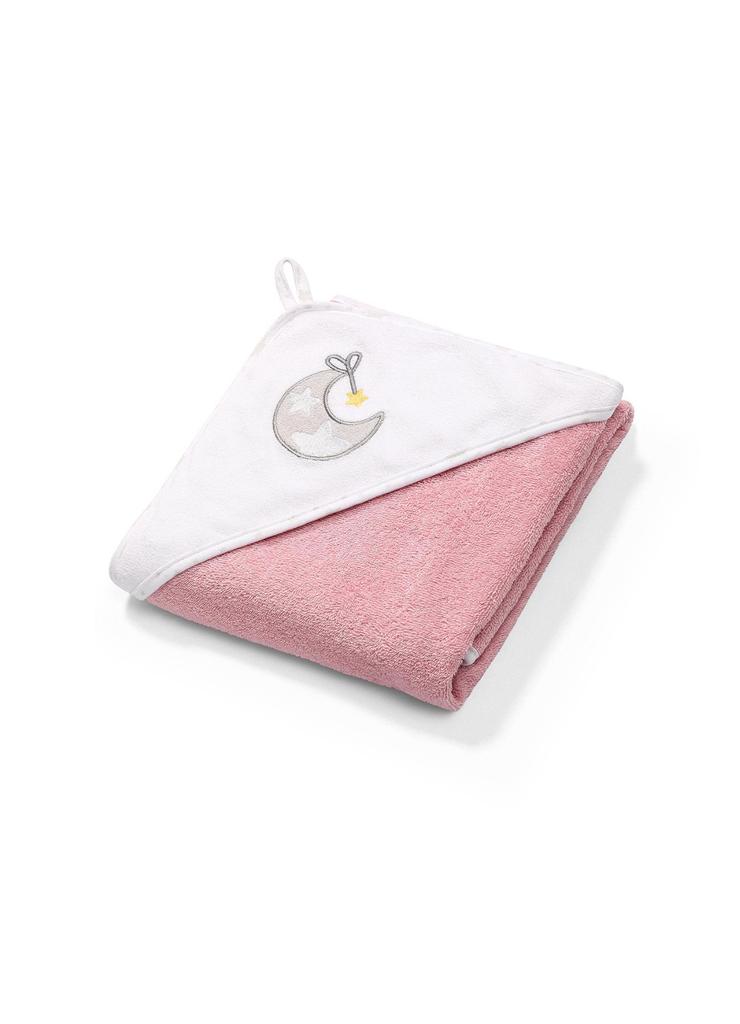 Okrycie kąpielowe frotte, ręcznik z kapturkiem Księżyc  - 85x85 cm