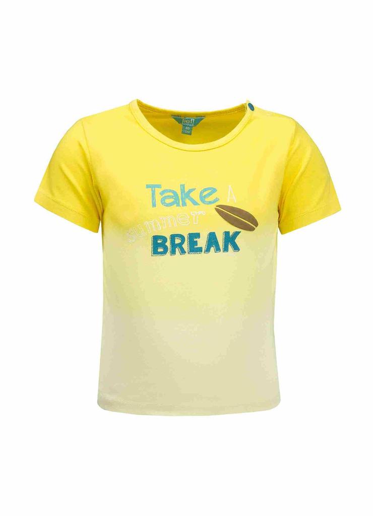 T-shirt chłopięcy- żółty - Take a Summer Break - Lief