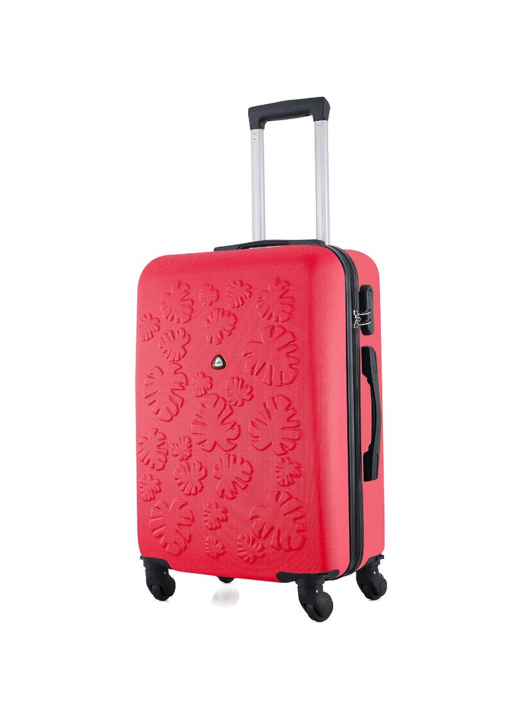 Duża twarda walizka (80 L) różowa - 70x44x30 cm