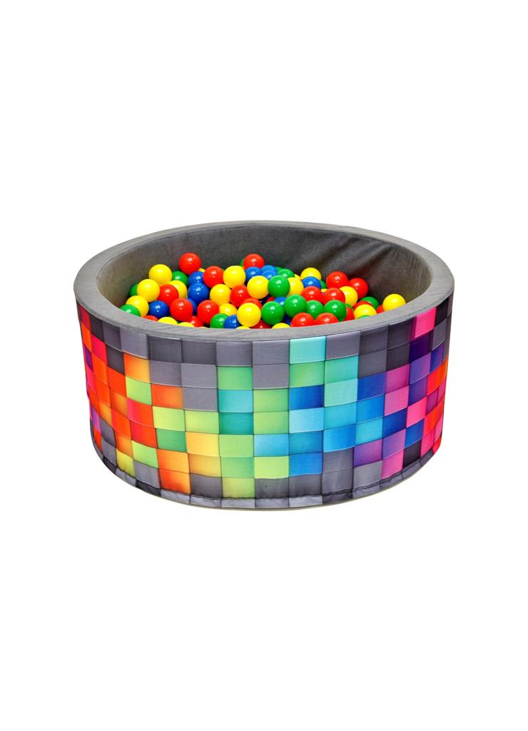 Suchy basen w kolorowe prostokąty z piłkami - 200 piłek