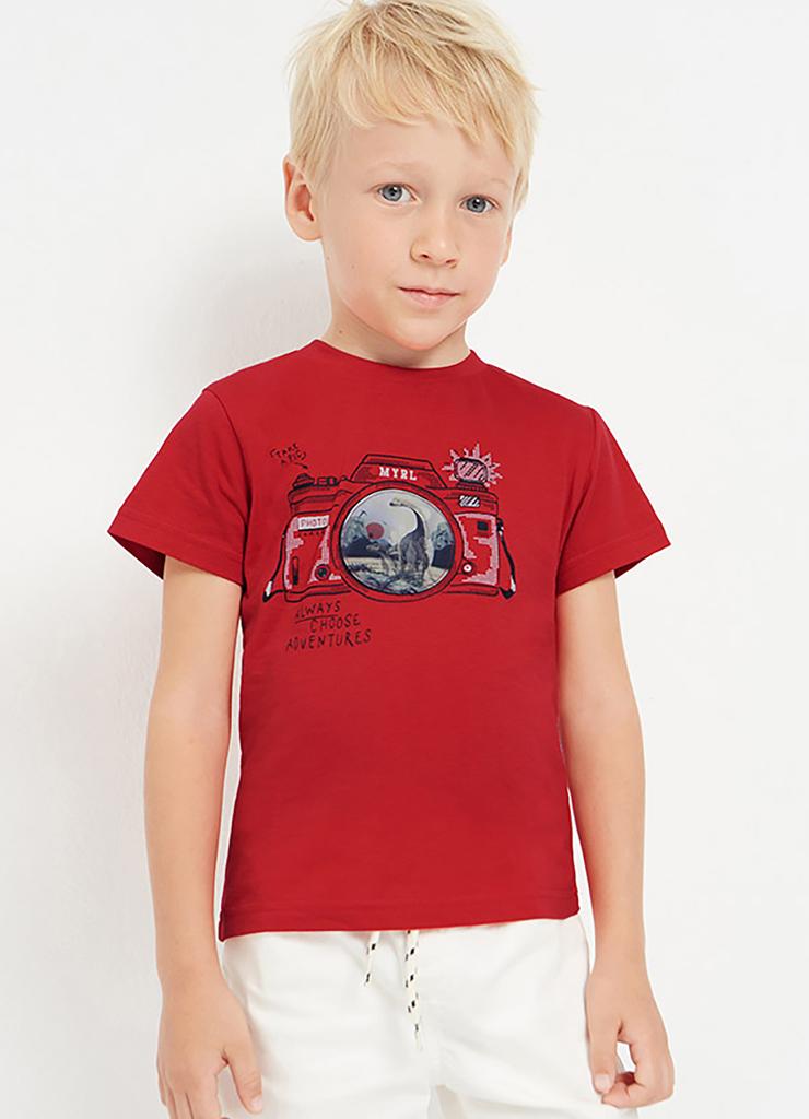 T-shirt dla chłopca Mayoral - czerwony