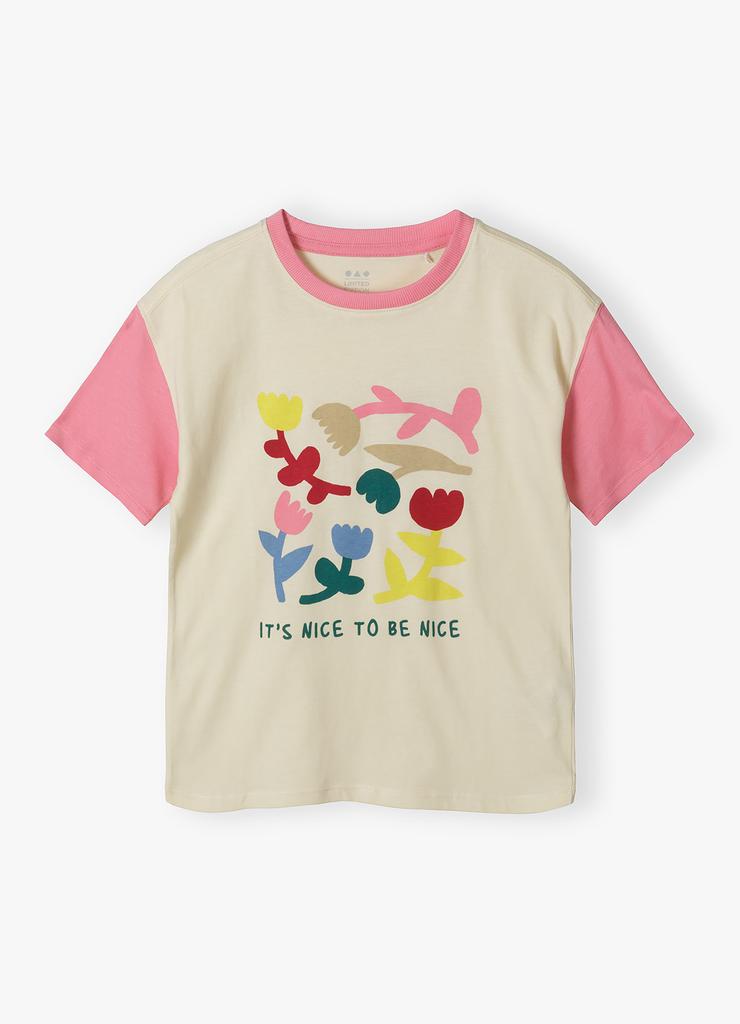 Kolorowy t-shirt dla dziewczynki - Limited Edition