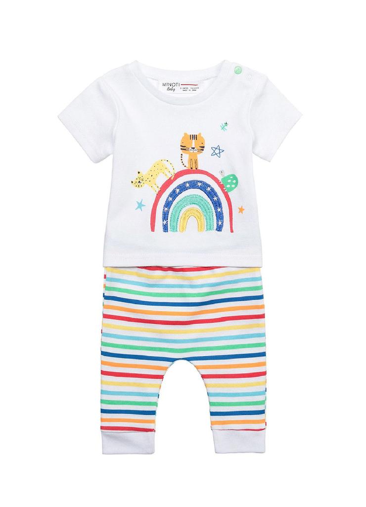 Komplet niemowlęcy bawełniany- T-shirt i spodnie