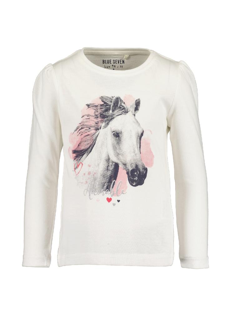 Bawełniana bluzka dziewczęca z koniem