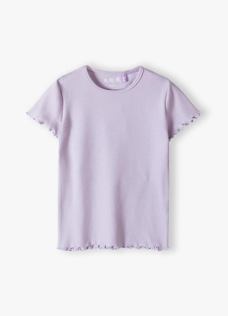 Fioletowy t-shirt w prążki - 5.10.15.