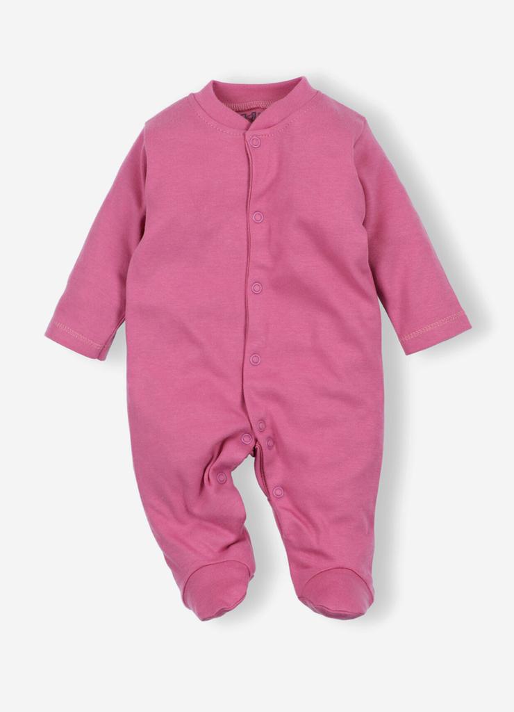 Pajac niemowlęcy z bawełny organicznej w kolorze fioletowym