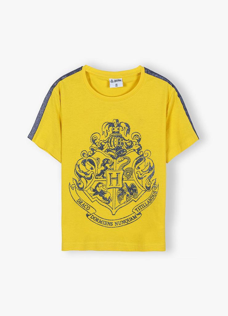 Żółty dzianinowy t-shirt Harry Potter