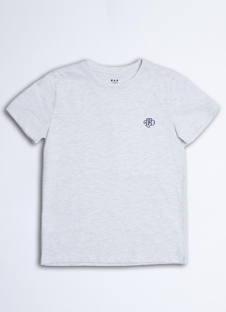 Szaro - melanżowy bawełniany t-shirt dla dziecka - unisex - Limited Edition
