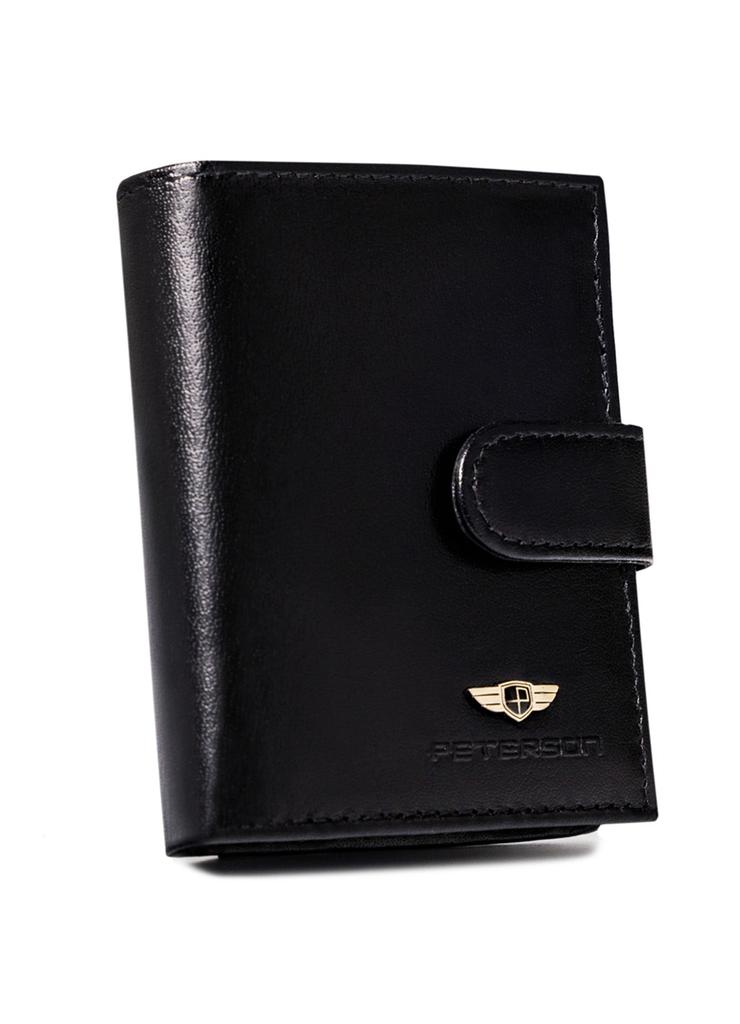 Skórzany portfel męski zapinany na zatrzask - Peterson