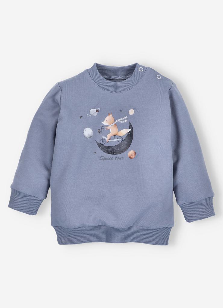 Bluza dresowa niemowlęca SPACE TOUR z bawełny organicznej