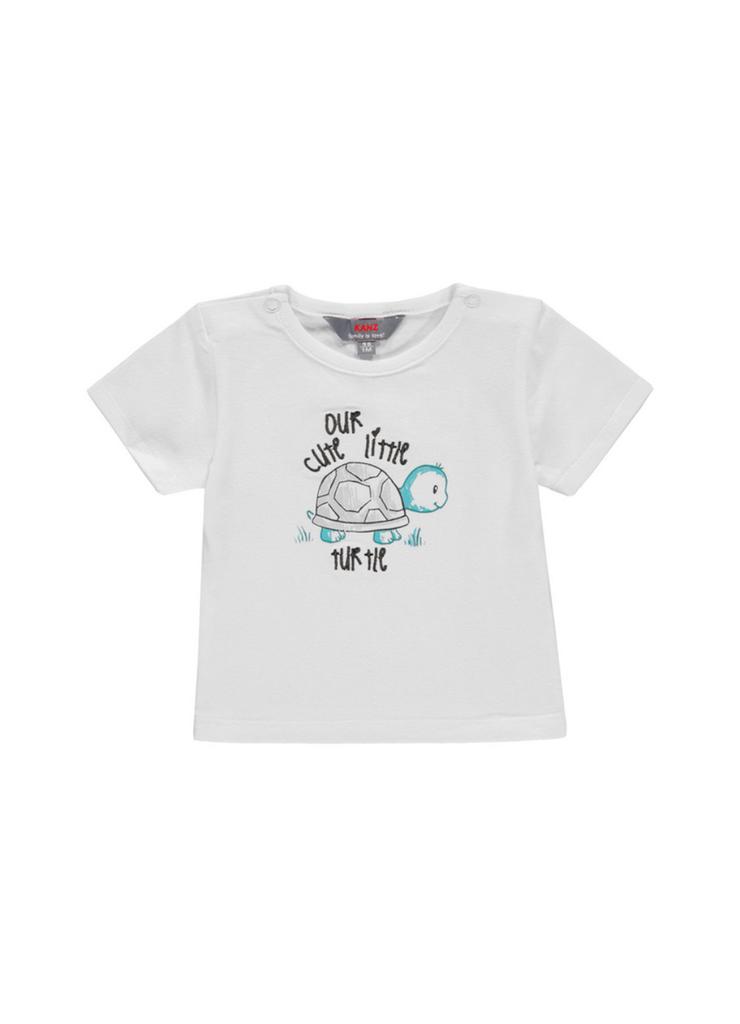 T-shirt niemowlęcy biały żółw
