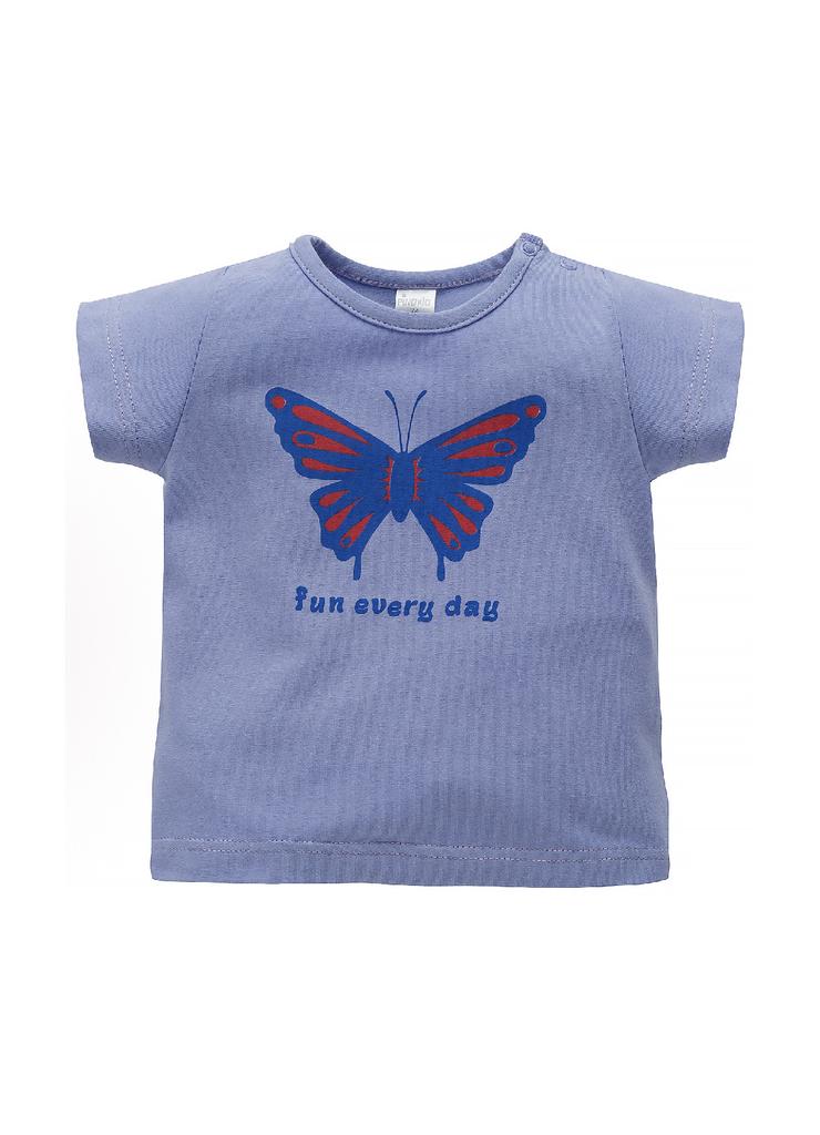 T-shirt niemowlęcy z bawełny Imagine lawenda