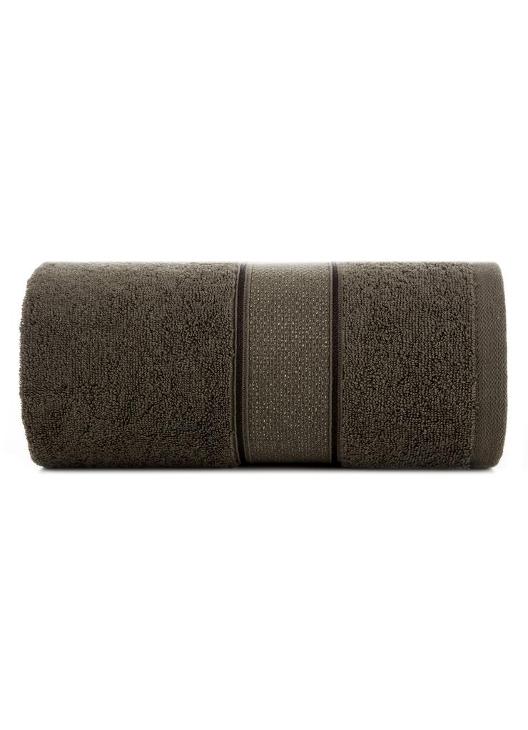 Ręcznik kąpielowy LIANA z bawełny 50x90 cm ciemnobrązowy