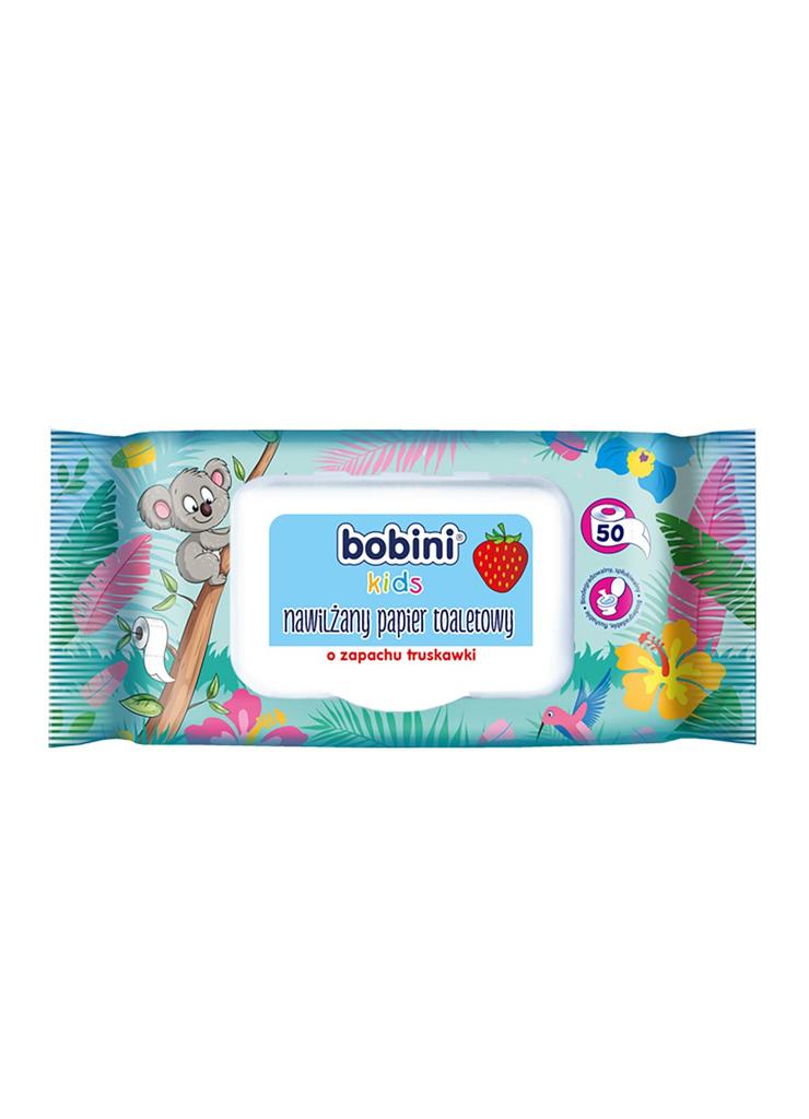 BOBINI KIDS Nawilżany papier toaletowy dla dzieci - zapach truskawkowy 50szt