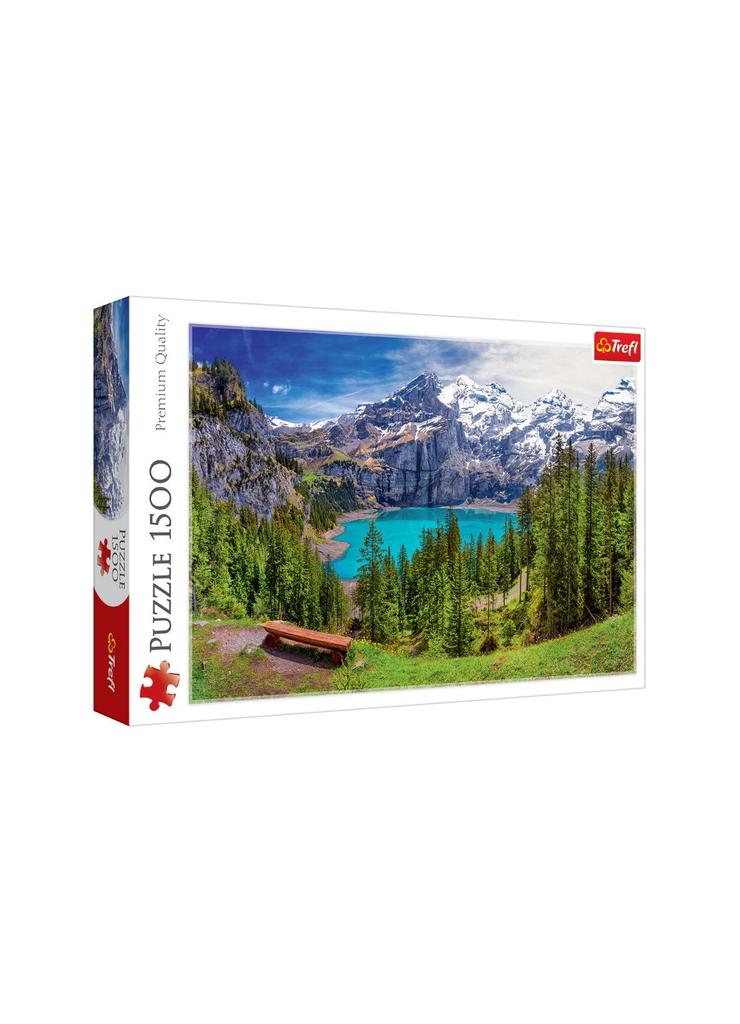 Puzzle 1500 Jezioro Oeschinen, Alpy, Szwajcaria