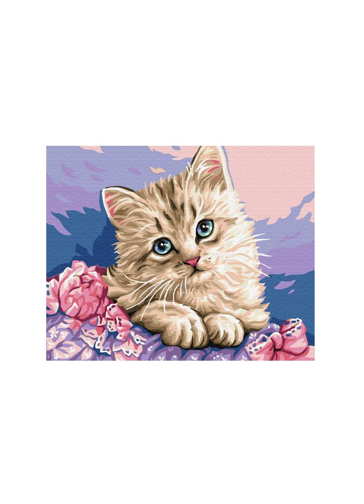 Malowanie po numerach 40x50 na ramie Niebieskooki kotek