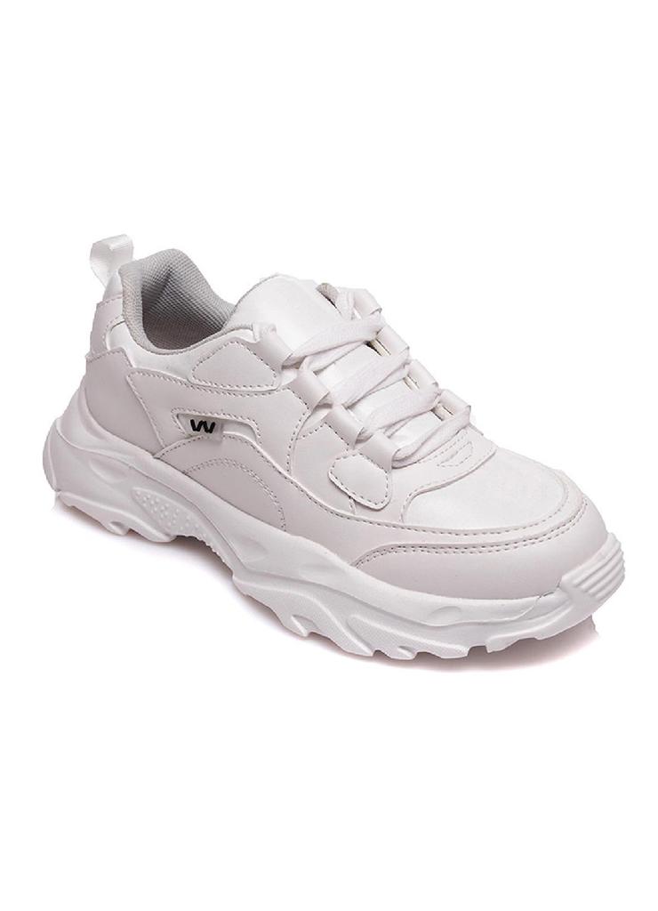 Sportowe buty sznurowane dla dziewczynki Weestep białe