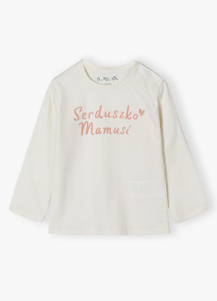 Bawełniana bluzka niemowlęca - Serduszko Mamusi