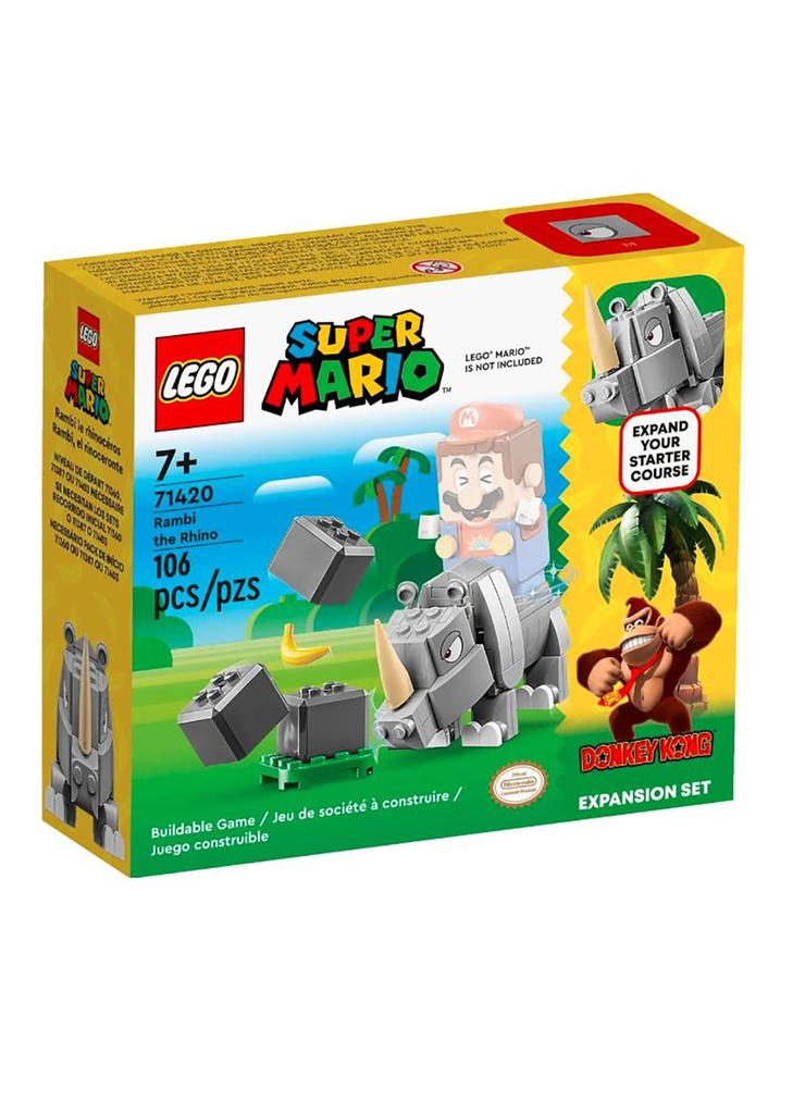 Klocki LEGO Super Mario 71420 Nosorożec Rambi - zestaw rozszerzający - 106 elementów, wiek 7 +