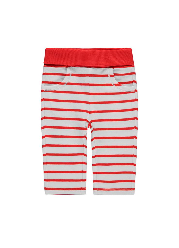 Spodnie dresowe dziecięce biało-czerwone paski