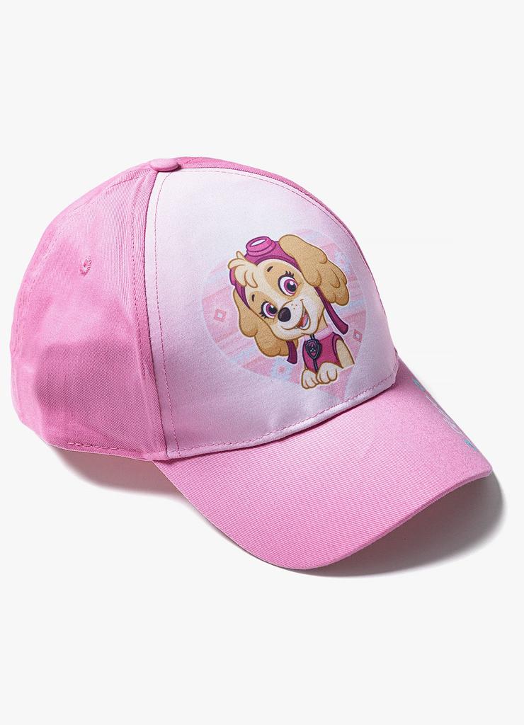 Bawełniana czapka dziewczęca z daszkiem Psi Patrol - różowa