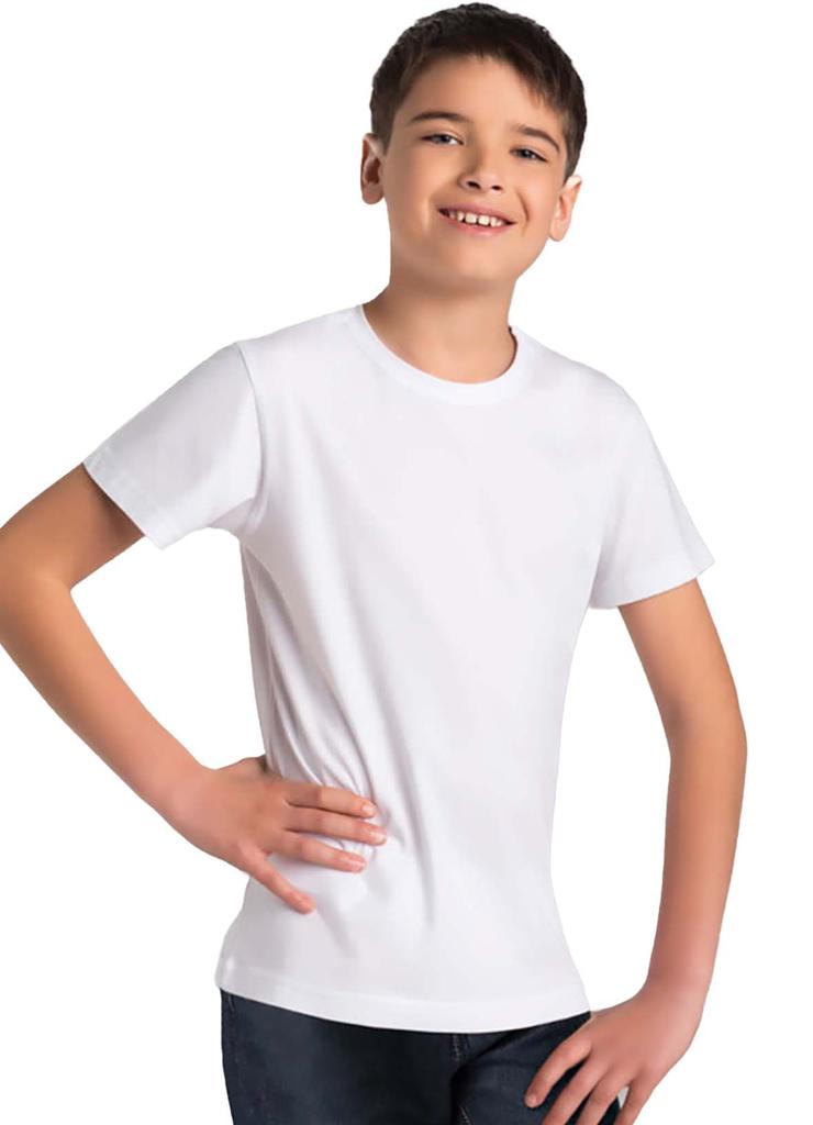 Biały t-shirt bawełniany slim dla chłopca Tup Tup