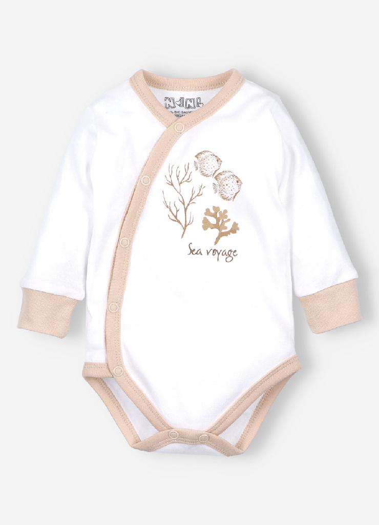 Body niemowlęce z bawełny organicznej dla chłopca- Sea royage