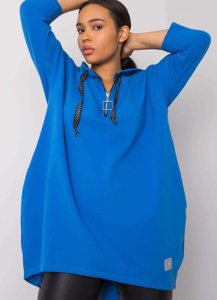 Ciemnoniebieska bluza damska plus size Adreana RELEVANCE