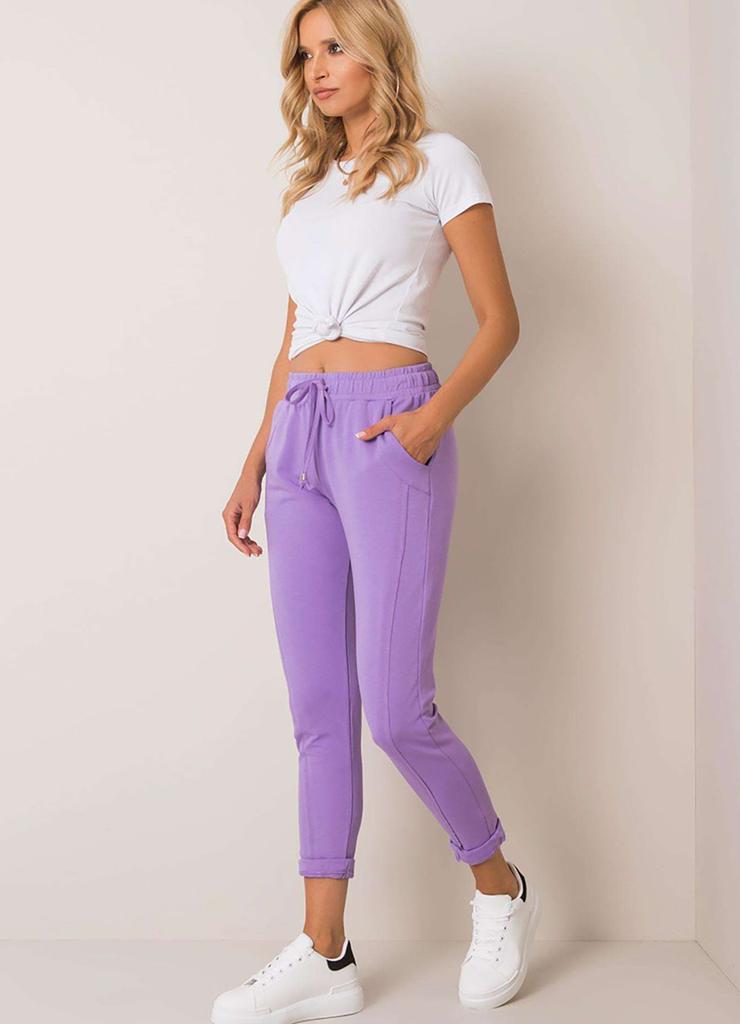 Spodnie dresowe damskie - fioletowe