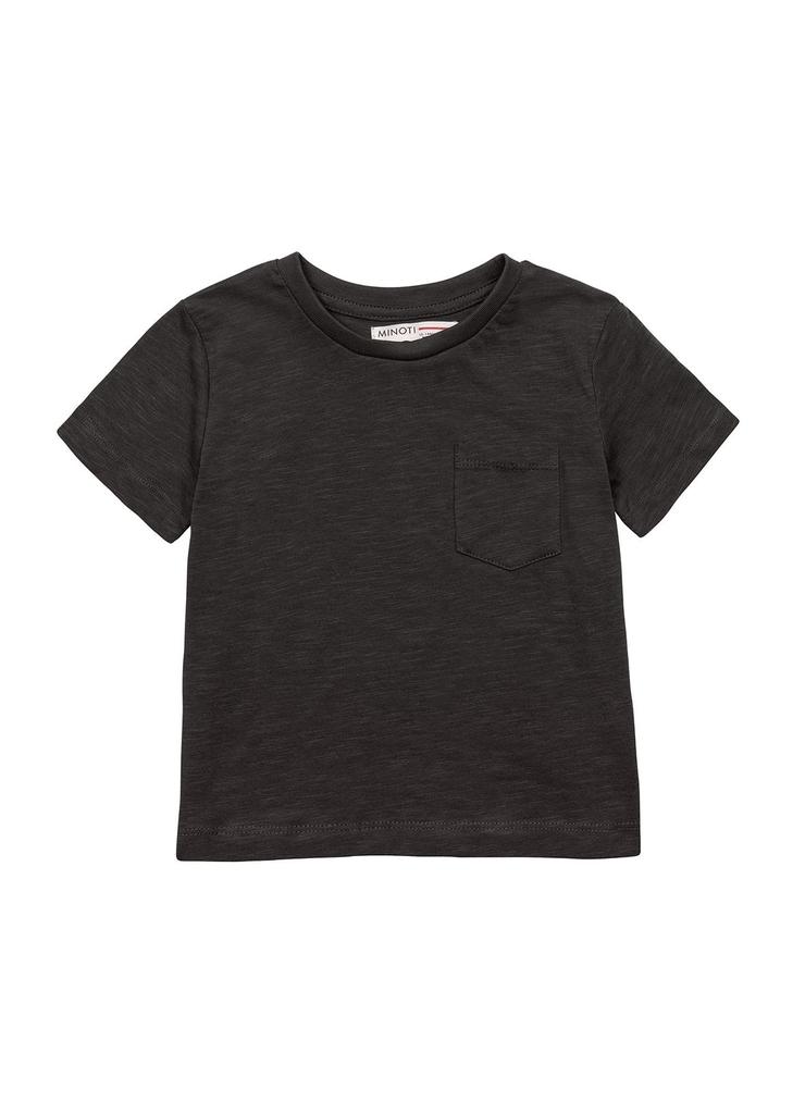 T-shirt chłopięcy bawełniany z kieszonką - czarna
