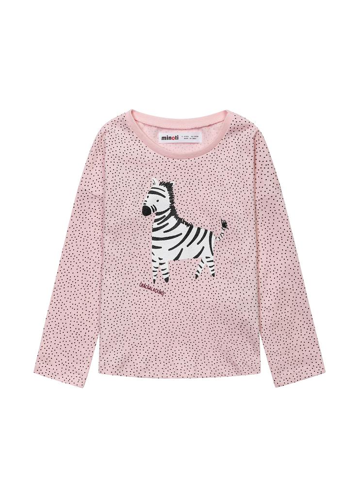 Bluzka dziewczęca bawełniana z zebrą