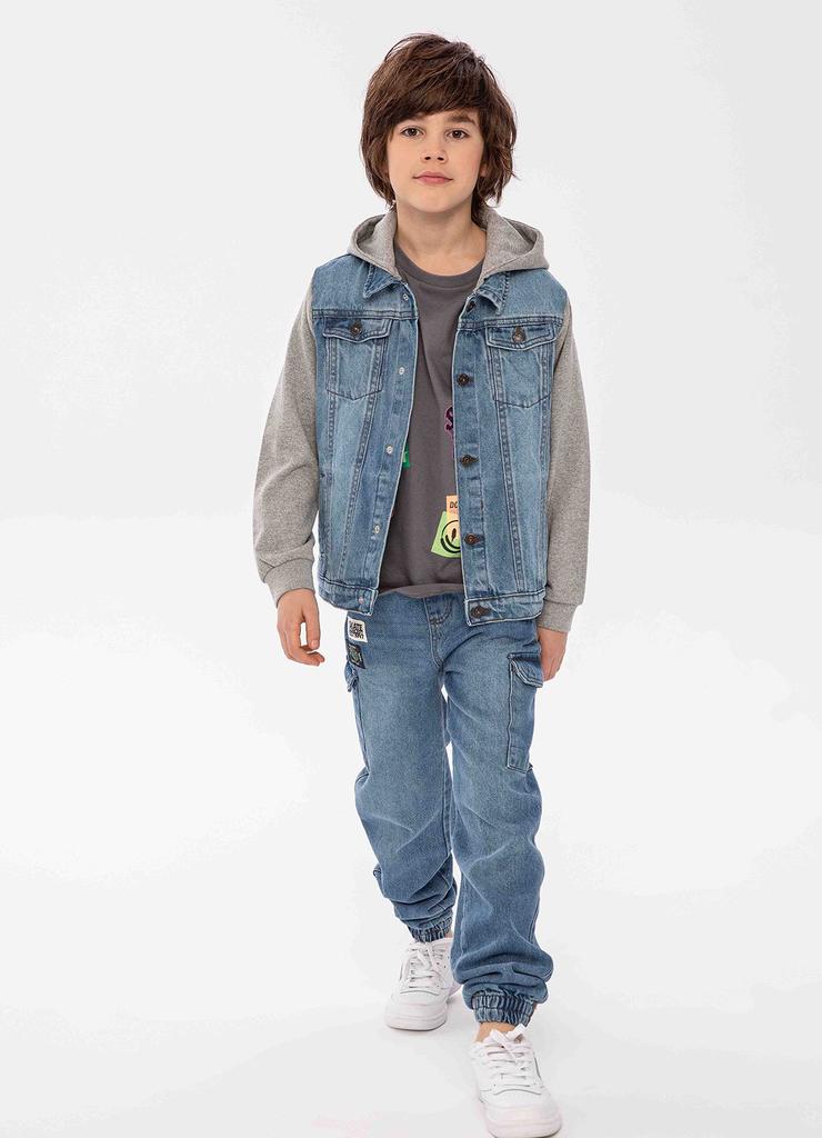 Spodnie jeansowe typu bojówki dla chłopca