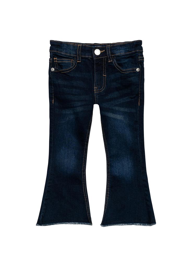 Ciemne spodnie jeansy typu flare dla dziewczynki
