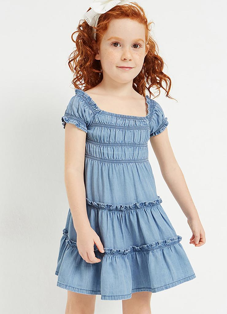 Lekka sukienka dla dziewczynki Mayoral - niebieska