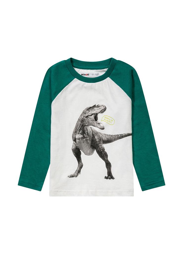 Bluzka dla niemowlaka bawełniana z dinozaurem