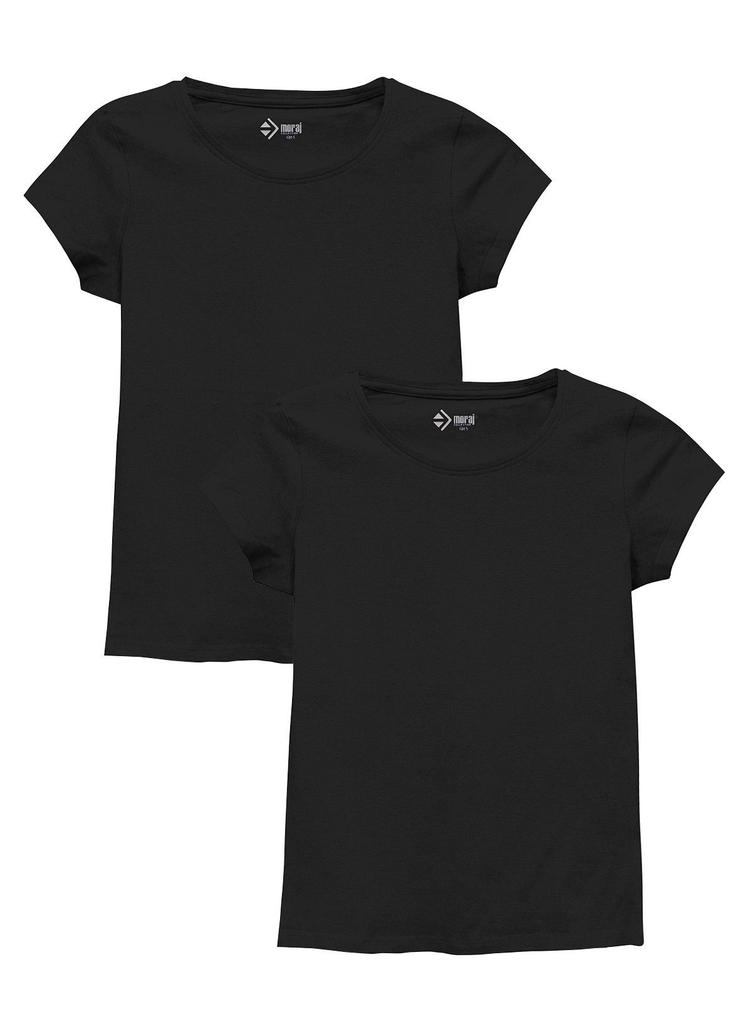 T-shirt damski czarny 2pak