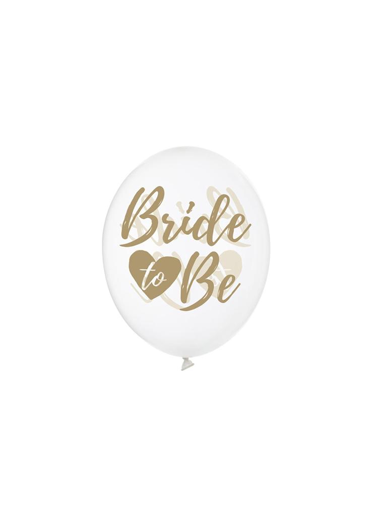 Balony Strong - Crystal Clear ze złotym nadrukiem "Bride to be" 50 szt.