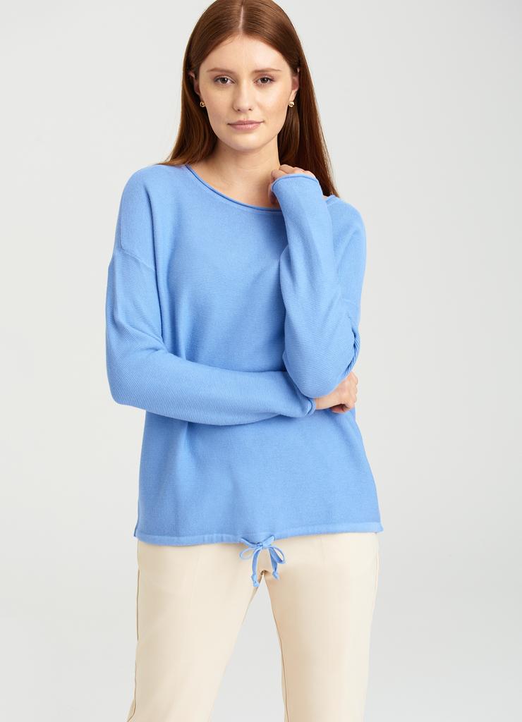 Sweter damski nierozpinany niebieski