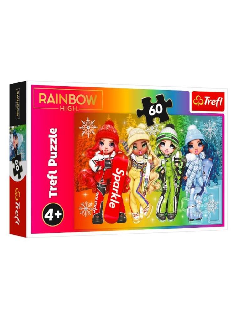 Puzzle 60 elementów Radosne lalki Rainbow high