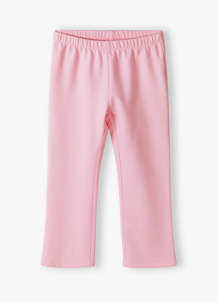 Różowe rozkloszowane spodnie dziewczęce flare - 5.10.15.