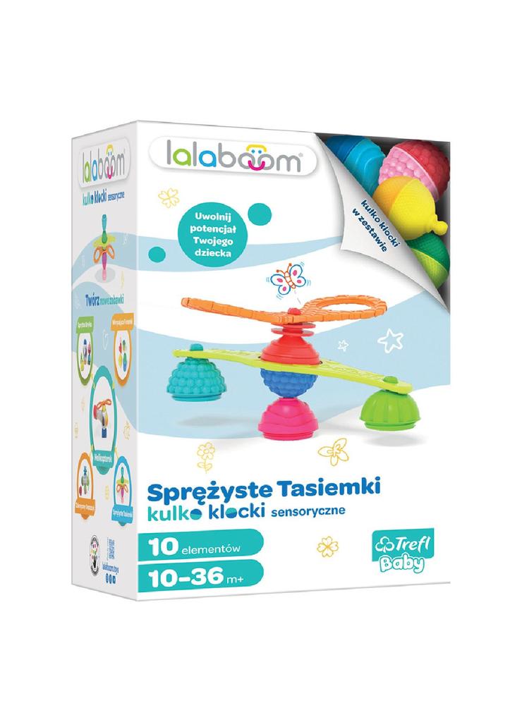 Zabawka sensoryczna - Lalaboom - Sprężyste Tasiemki