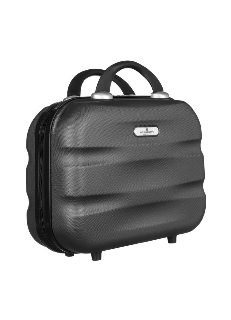 Pojemny kuferek podróżny z mocowaniem do walizki — Peterson szary unisex