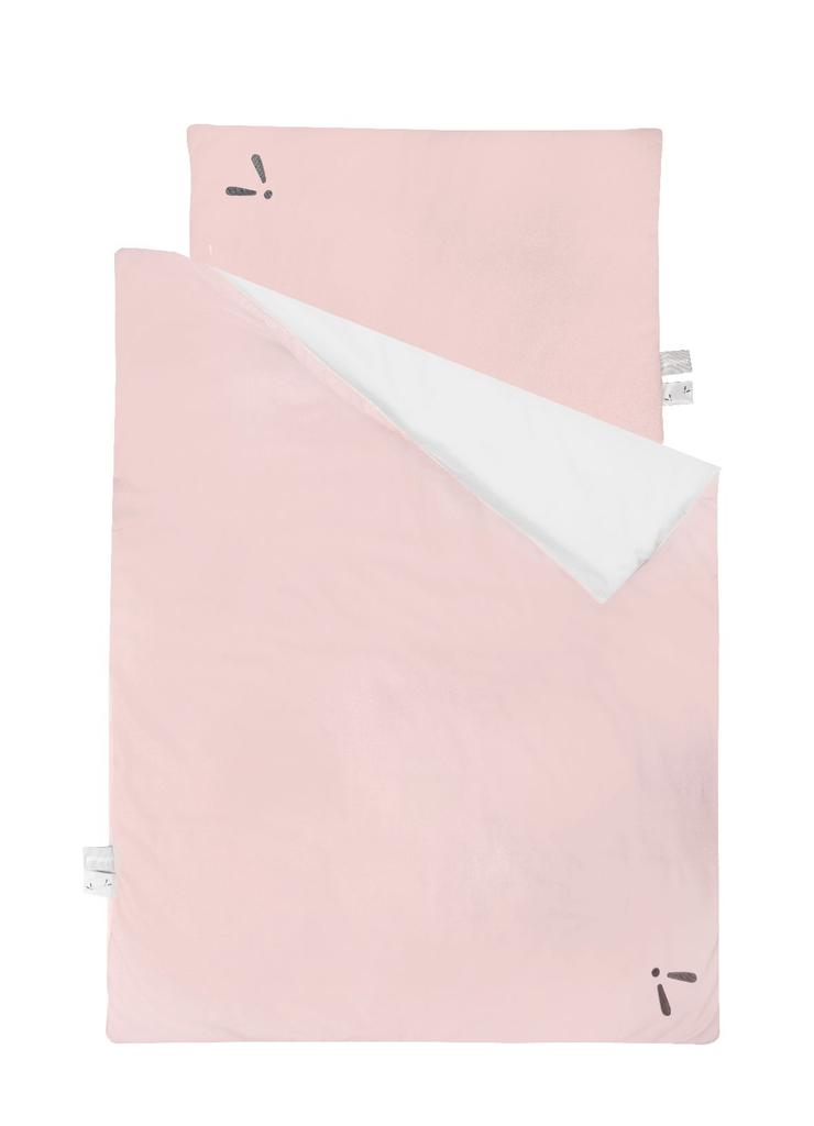 Pościel dziecięca bawełniana dwustronna różowy i piaskowy kolekcja SleepSweet