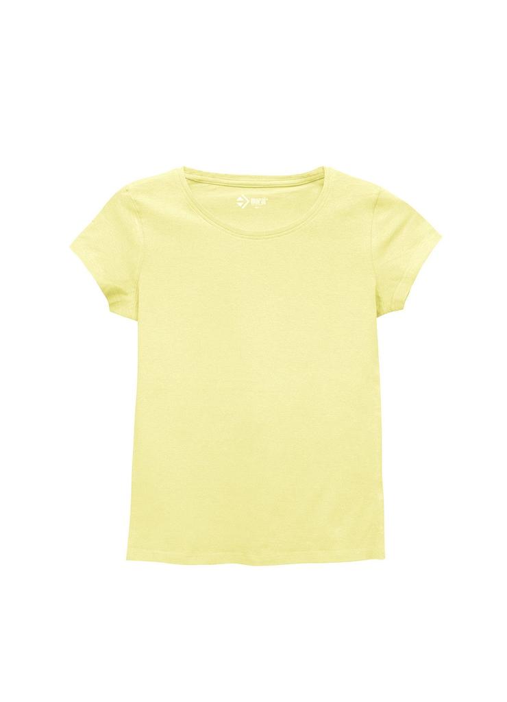 T-shirt damski dzianinowy- żółty