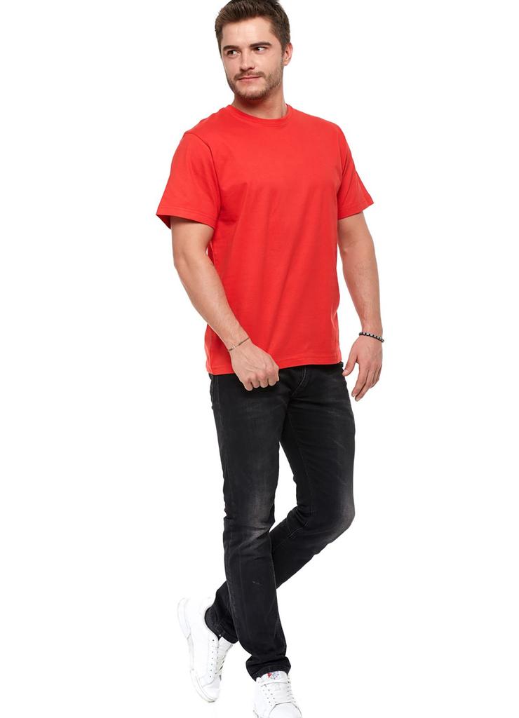 T-shirt męski bawełniany czerwona