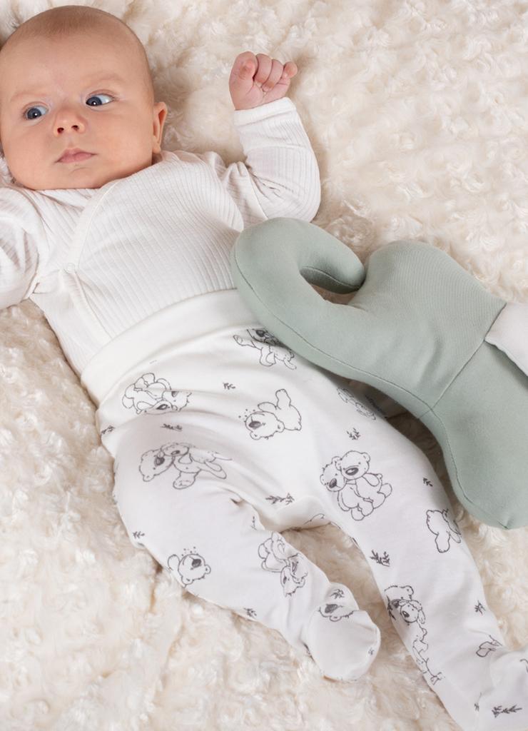 Bawełniane body niemowlęce kremowe